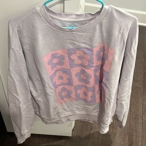 Checkered Flower Crewneck